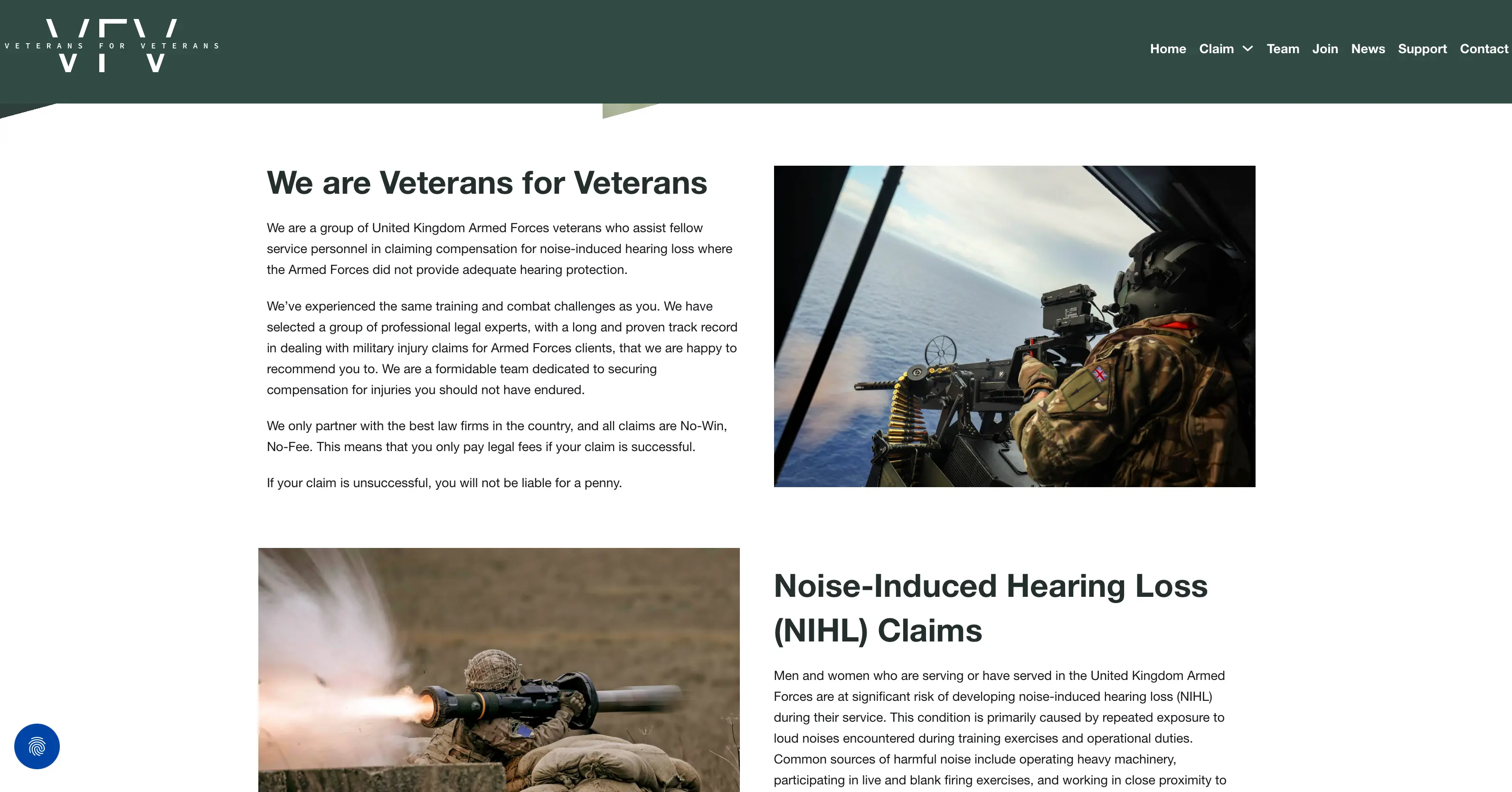 Veterans for Veterans Website